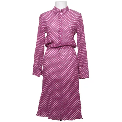 Skjortekjole (Lilla, Hvid) fra By Malene Birger Bomuld, Elastan, Silke, Viscose