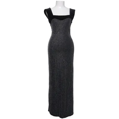 Maxi dress (Black, Silver) from Lu Lu Fl'h Elastane, Polyester