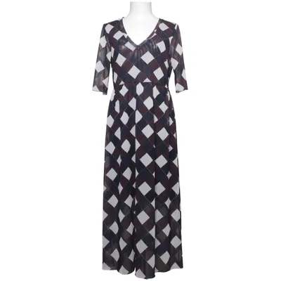 Maxikjole (Sort, Hvid, Brun) fra Baum Und Pferdgarten Elastan, Genanvendt polyester