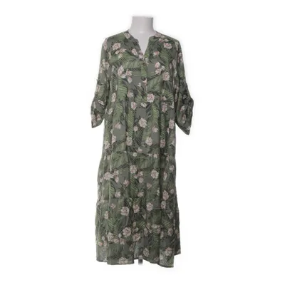 Maxikjole (Grøn, Hvid, Flerfarvet) fra Isolde Bomuld, Linned, Viscose