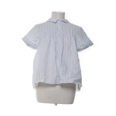 Peplum top (Blue, White) from Zara Trafaluc Collection Cotton