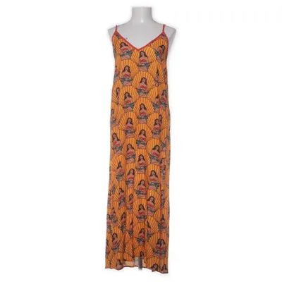 Maxi jurk (Oranje, Meerkleurig) van Karavan