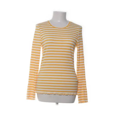 Långärmad t-shirt (Gul, Vit) från Selected Femme Ekologisk bomull
