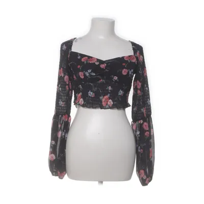 Crop top (Black, Multicolored) from Current Mood Polyester