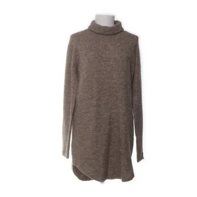 Jurk met col (Bruin) van Pieces Acryl, Elastaan, Nylon, Wol, Gerecycled polyester