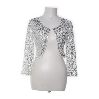 Cardigan (White, Silver) from Maner Polyester