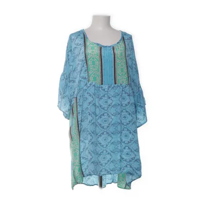 Dress (Blue, Multicolored) from Swarna Silk, Viscose