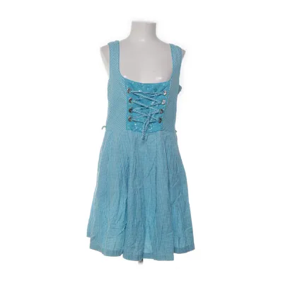 Dirndl (Blue, White) from David Moore Cotton, Polyester