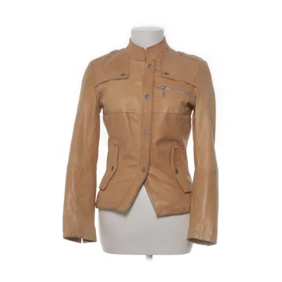 Leather jacket (Beige) from Conleys Cotton, Polyester, Leather