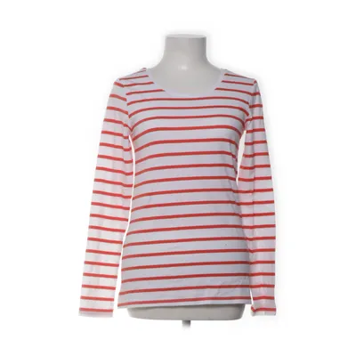 Långärmad t-shirt (Vit, Röd) från Essentials Bomull, Elastan