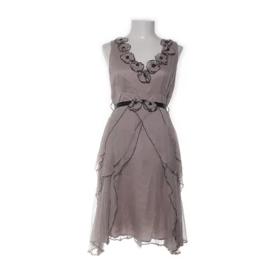 Dress (Beige, Black) from Vintage Stories Acetate, Silk
