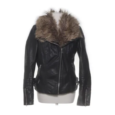 Jacket (Black, Beige) from Jofama by Kenza Acrylic, Polyester, Faux fur, Leather, Viscose