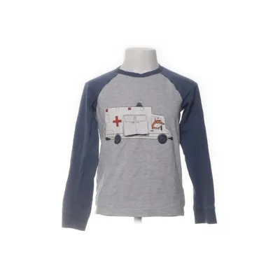 Långärmad t-shirt (Grå, Blå) från Polarn O. Pyret Ekologisk bomull, Elastan, Viskos