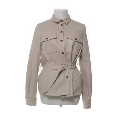 Skjortejakke (Beige) fra Noisy May Polyester, Polyurethan