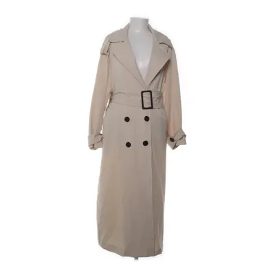 Trench coat (White) from Boohoo Elastane, Polyester, Viscose