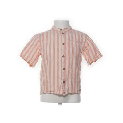 Short sleeve shirt (Orange, White) from H&M Cotton, Linen