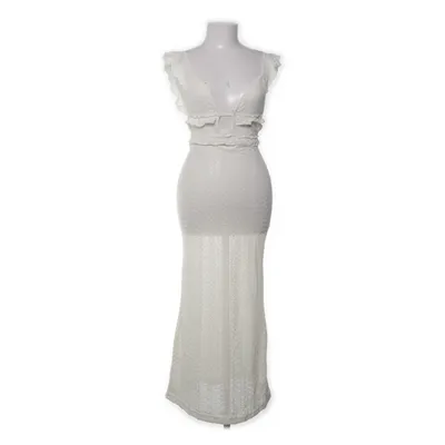 Halternek jurk (Wit) van Fashion Elastaan, Polyester