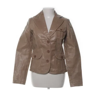 Leather blazer (Beige) from Blendshe Leather, Polyester