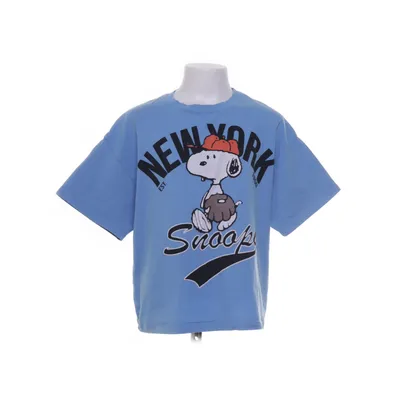 T-shirt (Blauw) van Zara x Peanuts Katoen, Elastaan