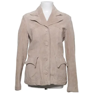 Läderkavaj (Beige) Skinn, Polyester