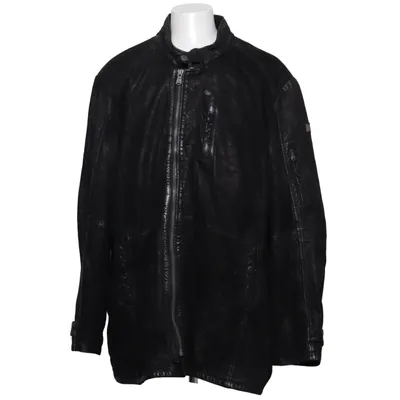 Leren jack (Zwart) van Engbers Katoen, Leer, Polyester