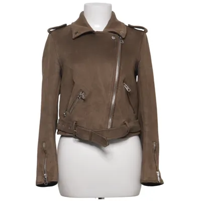 Veste de motard (Marron) de Zara Basic Outerwear Élasthane, Polyester