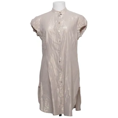 Robe chemise (Beige) de Prêt Coton, Fibre métallique, Polyester