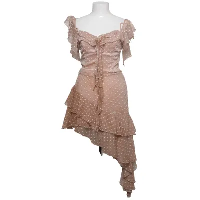 Jurk (Beige) van Nadine Merabi Katoen, Elastaan, Polyester