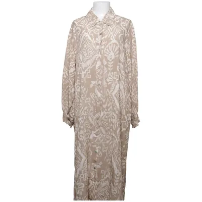 Skjortekjole (Beige, Hvid) fra Stajl Viscose