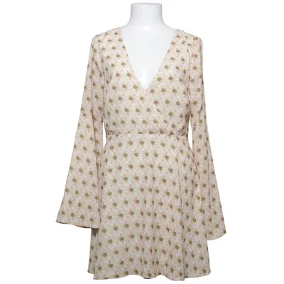 Dress (White, Yellow, Brown) from The Fashion Fraction x NA-KD Polyester