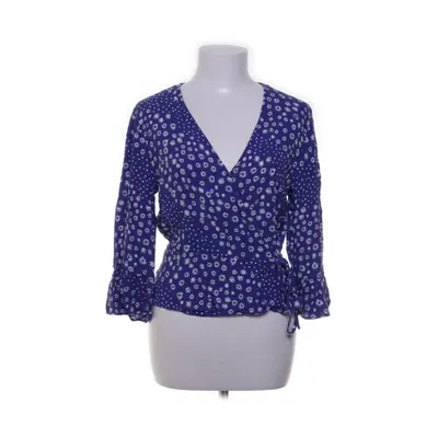 Wikkelblouse (Blauw, Wit) van H&M Trend Viscose