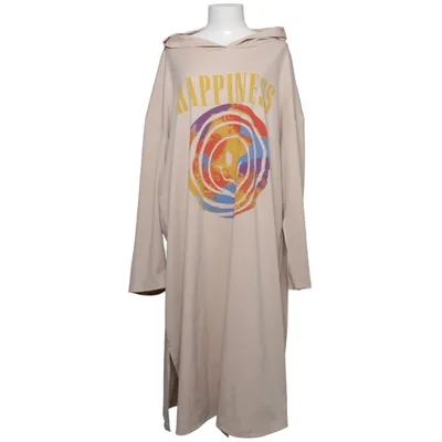 Capuchon jurk (Beige, Meerkleurig)