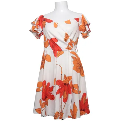 Jurk (Wit, Rood, Oranje) van Allyson Polyester