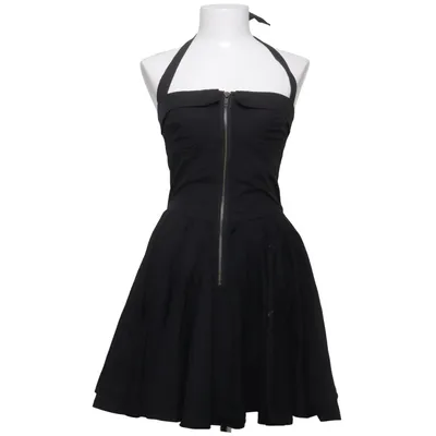 Halterneck dress (Black) from Topshop Cotton, Polyester