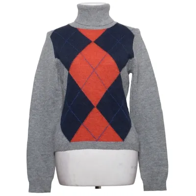 Polotröja (Grå, Blå, Orange) från Juna Akryl, Alpackaull