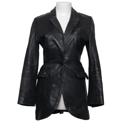 Leather coat (Black) from Clothes Leather, Polyester