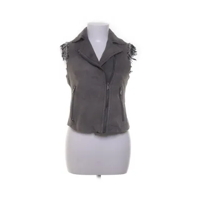 Biker gilet (Grijs) Leer, Katoen
