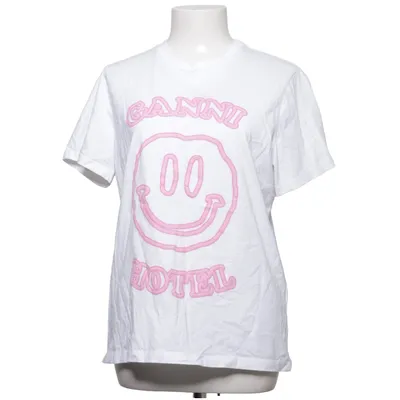 T-shirt (Wit, Roze) van Ganni Organisch katoen
