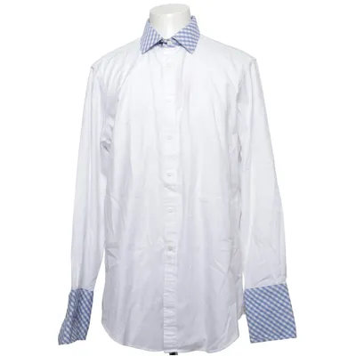 Chemise (Blanc, Bleu) de TM Lewin Coton