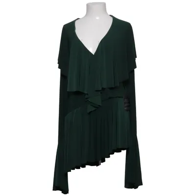 Blousejurk (Long Sleeve Deep V Ruffle Mini Dress) van Norma Kamali Elastaan, Polyester
