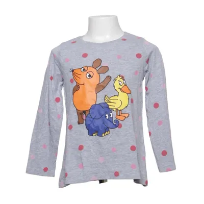 Langærmet t-shirt (Grå, Flerfarvet) fra DieMaus Bomuld, Polyester