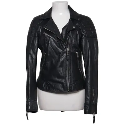 Bikerjakke (Sort) fra Oakwood Bomuld, Læder, Polyester