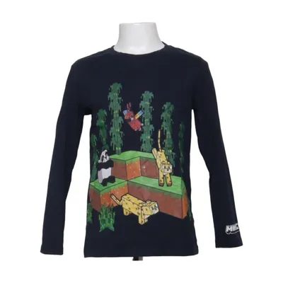 T-shirt à manches longues (Bleu) de Minecraft Coton