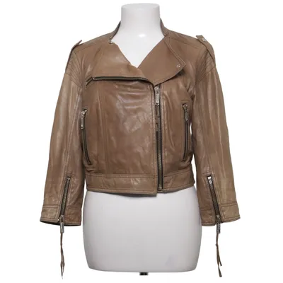 Veste de motard (Marron) de Matthew Williamson for H&M Acétate, Cuir, Viscose