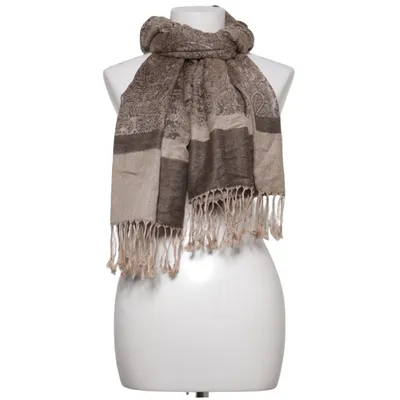 Écharpe (Marron) de Cashmere Cachemire, Soie
