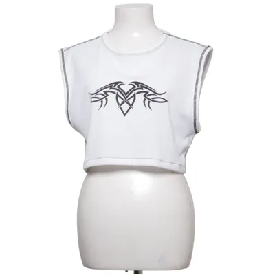 Crop top (White, Black) from Let's Go