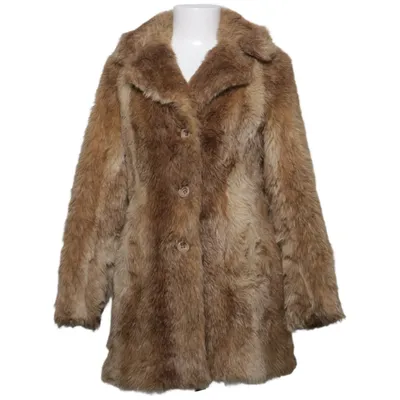 Jacket (Brown) from Michel Alexis Acetate, Acrylic, Cotton, Faux fur
