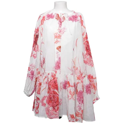 Klänning (Vit, Rosa) från H&M Trend Bomull, Viskos