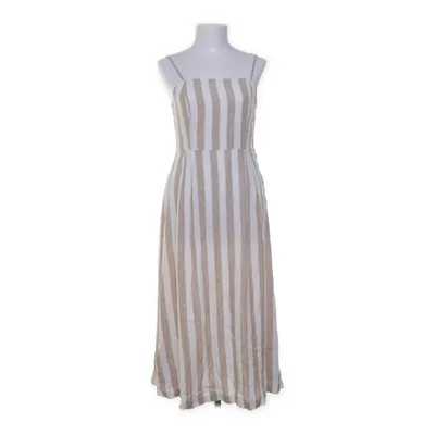 Maxi jurk (Beige, Wit) van Mango Casual Katoen, Linnen, Viscose