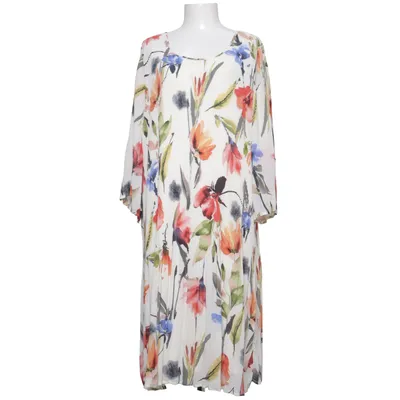 Dress (White, Multicolored) from Zizzi Elastane, Polyester, Viscose